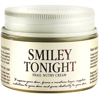 Питательный крем с экстрактом слизи улитки Graymelin Smiley Tonight Snail Nutry Cream